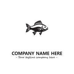 Fish silhouette logo company design vector illustration