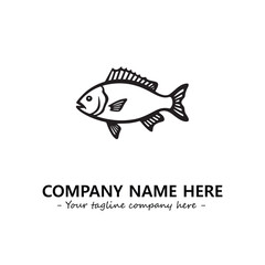 Fish silhouette logo company design vector illustration