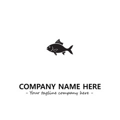 Fish silhouette logo company design vector illustration