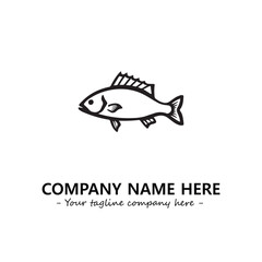 Fish silhouette logo company design vector illustration