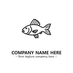 Obraz premium Fish silhouette logo company design vector illustration