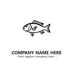 Obraz premium Fish silhouette logo company design vector illustration