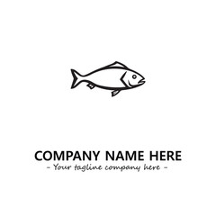 Fish silhouette logo company design vector illustration