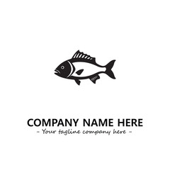 Fish silhouette logo company design vector illustration