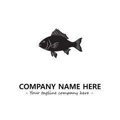 Fish silhouette logo company design vector illustration