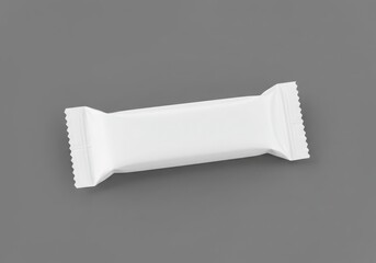 Wrapped candy bar on gray background for product mockups and advertising visuals