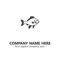 Fish silhouette logo company design vector illustration