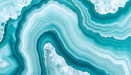 Ocean-toned onyx texture, light cyan and teal layers, smooth and semi-translucent, macro mineral background