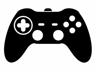 Game controller silhouette vector, Video game controller, joystick