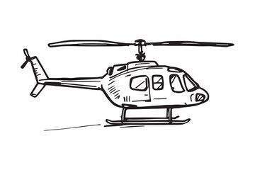Helicopter line art 