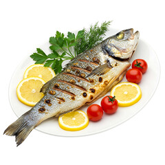 fried fish with vegetables