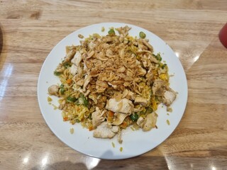 fried rice with chicken