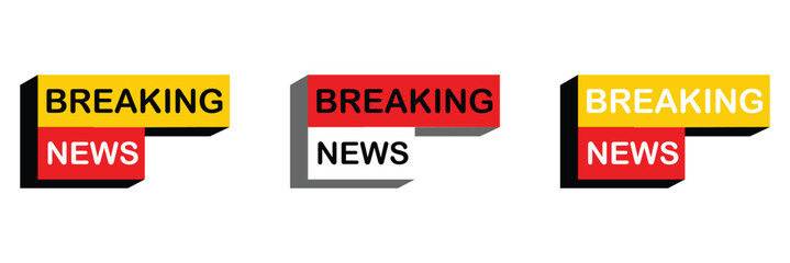 Breaking news headline icon, vector illustration . EPS 20 .