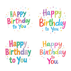 happy birthday text letters