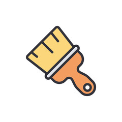 Vibrant Icon Of A Paintbrush Tool For Creative Design Projects