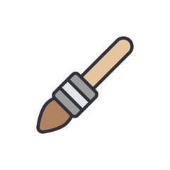 Artistic Paintbrush Illustration With Clean Lines And Soft Color Palette