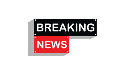 Breaking news headline icon, vector illustration . EPS 20 .