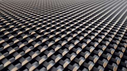 Abstract Black and Beige Woven Metal Mesh Texture