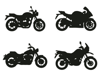 Obraz premium vector silhouettes of motorcycle