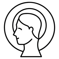 Silhouettes of a man a woman and a man with headphones in a stylish black vector design