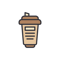 Isolated Coffee Cup Icon Depicting Coffee Break Beverage Symbol