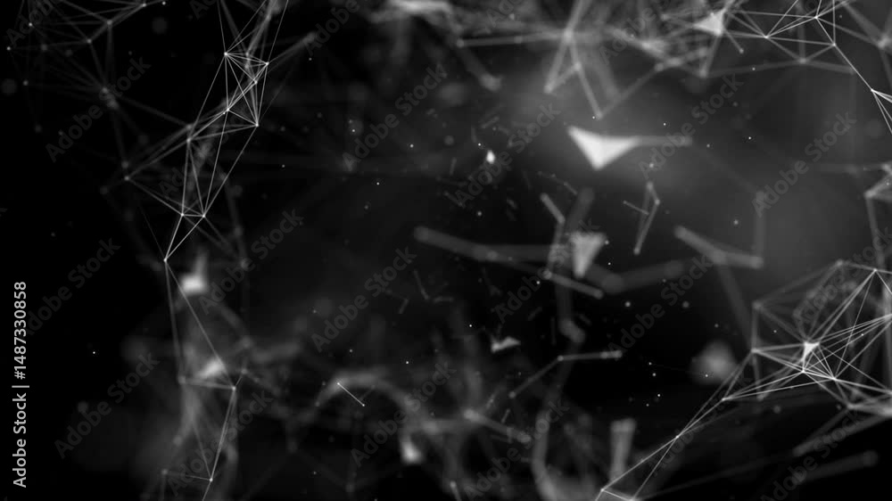 Poster elegantly interconnected futuristic network of abstract web structures