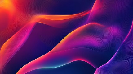 Obraz premium Abstract Colorful Waves Digital Art Design
