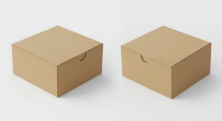 Beige cardboard boxes mockup