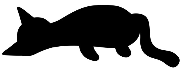 illustration of black cat