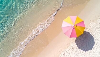 Naklejka premium umbrella on the beach