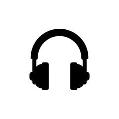 Headphone headset icon isolated on white background