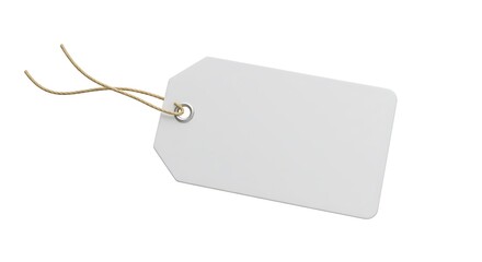 Blank price tag isolated on white background