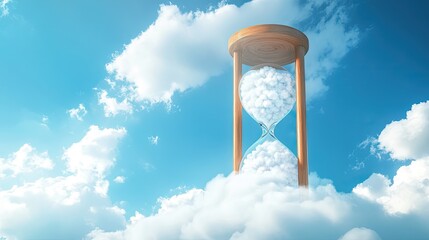 Timeless passage of moments, suspended aloft in a celestial expanse.