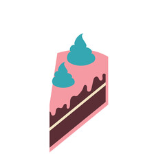 Slice of Chocolate Cake Birthday