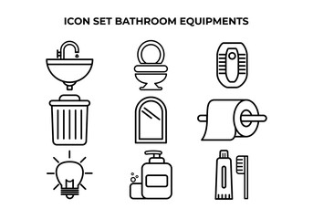 set of bathroom icons