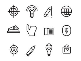 Elegant interpreter figure in continuous line art style