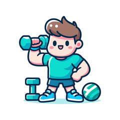 Fototapeta premium Fitness Mascot design for gym avatar, healthy exercise badge, tough muscle character, power icon for sports logo, dynamic mascot artwork, fit animal illustration, workout cartoon emblem for branding