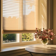 Fototapeta premium flowers in a window