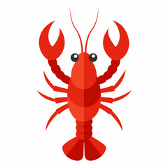 Lobster vector on white background