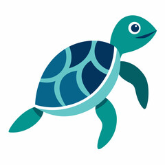 Sea Turtle vector on white background