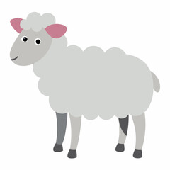 Sheep vector on white baclground