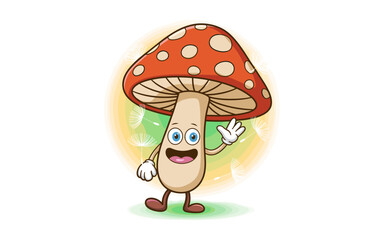Mushroom vector design, vector illustration,  Mushroom design, silhouette style.
