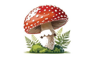Mushroom vector design, vector illustration,  Mushroom design, silhouette style.
