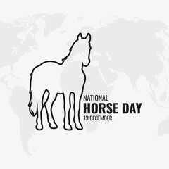 National Horse Day. Vector illustration.