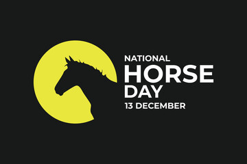 National horse day design. National horse day vector template