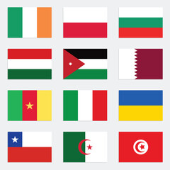 set of flags vector illustration