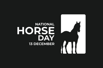National horse day celebration vector design template.