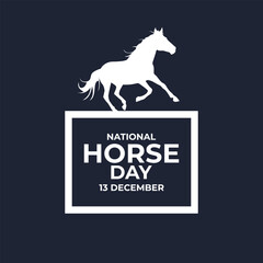 National horse day vector design template. National Horse Day design.