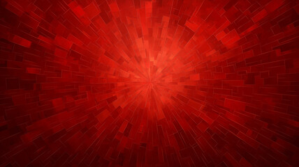 Vivid display of radiant red beams stretching outward, creating dynamic and energetic atmosphere