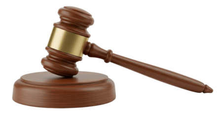 Wooden Judge's Gavel and Sound Block on a Transparent PNG Background , gavel, judge, hammer, sound block, court, law, justice, legal, authority, verdict, judgment